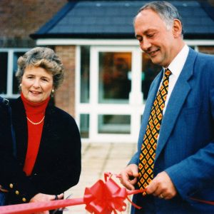 Lady Shattock opens the new classroom block with then Headmaster Mr David Newton