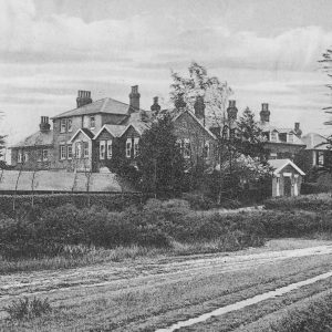 Copthorne Prep School building viewed from the common c1918